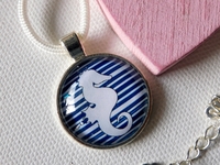 Halsband Kette - Seepferdchen -